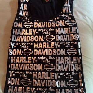 Harley-Davidson Black and Silver Graphic Tank